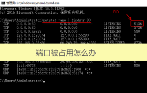 80端口被占用怎么辦（netstat -ano | findstr 80）來(lái)解決