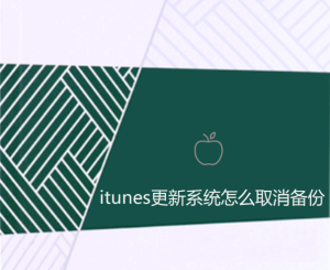 蘋(píng)果itunes更新系統(tǒng)怎么取消備份